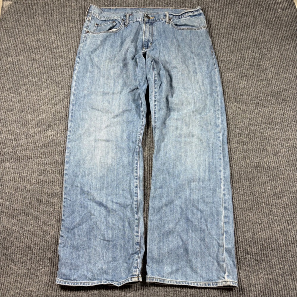 Old Navy Jeans Mens 38x34 Loose Fit Blue Light Wash Denim 100% Cotton